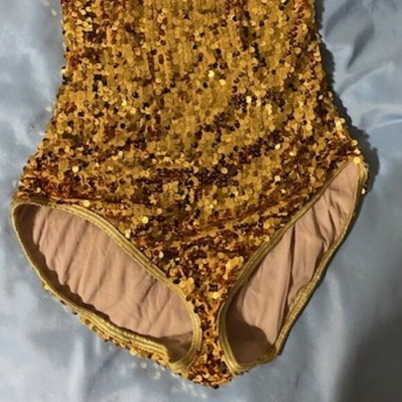 Balera Dancewear Gold Ultra Sparkle one piece - Picture 2 of 6